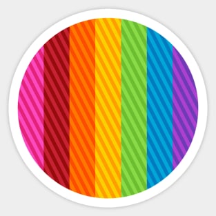 Round Rainbow Sticker